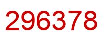 Número 296378 imagen rojo