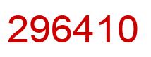Number 296410 red image