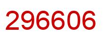 Número 296606 imagen rojo