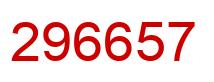 Number 296657 red image