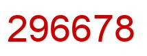 Number 296678 red image