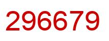 Number 296679 red image