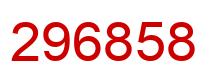 Number 296858 red image