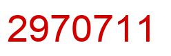 Number 2970711 red image