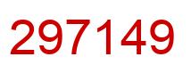 Number 297149 red image