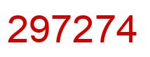 Number 297274 red image