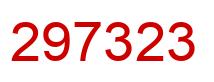 Number 297323 red image