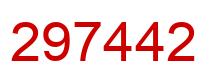 Number 297442 red image