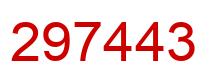 Number 297443 red image