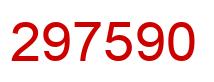 Número 297590 imagen rojo