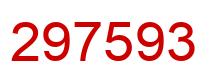 Number 297593 red image
