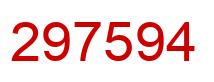 Número 297594 imagen rojo