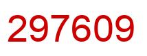 Number 297609 red image