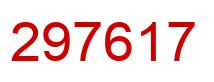 Number 297617 red image