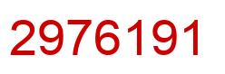 Number 2976191 red image
