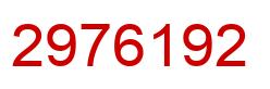 Number 2976192 red image