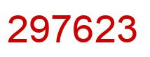 Number 297623 red image