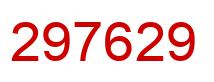 Number 297629 red image