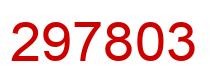 Number 297803 red image