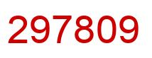Number 297809 red image