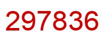 Number 297836 red image