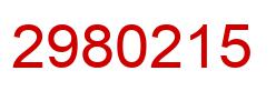 Number 2980215 red image