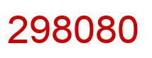 Number 298080 red image