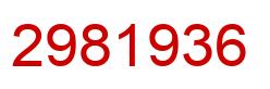 Number 2981936 red image