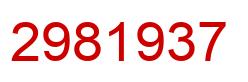 Number 2981937 red image