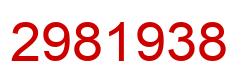 Number 2981938 red image