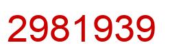 Number 2981939 red image