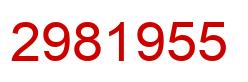 Number 2981955 red image