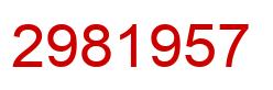 Number 2981957 red image