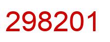 Number 298201 red image
