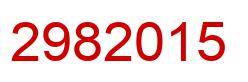 Number 2982015 red image