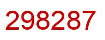 Number 298287 red image