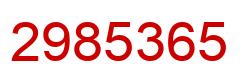 Number 2985365 red image