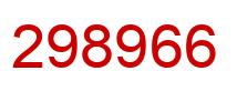 Number 298966 red image