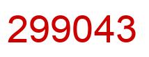 Number 299043 red image