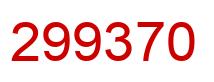 Number 299370 red image