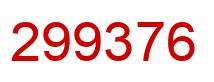 Number 299376 red image