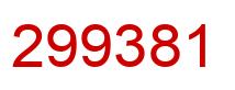Number 299381 red image