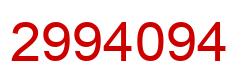 Number 2994094 red image