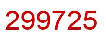 Number 299725 red image