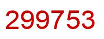 Number 299753 red image