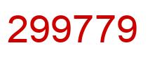 Number 299779 red image