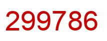 Number 299786 red image