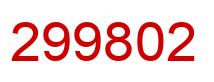 Number 299802 red image
