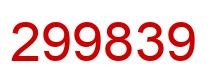 Número 299839 imagen rojo