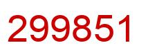 Number 299851 red image